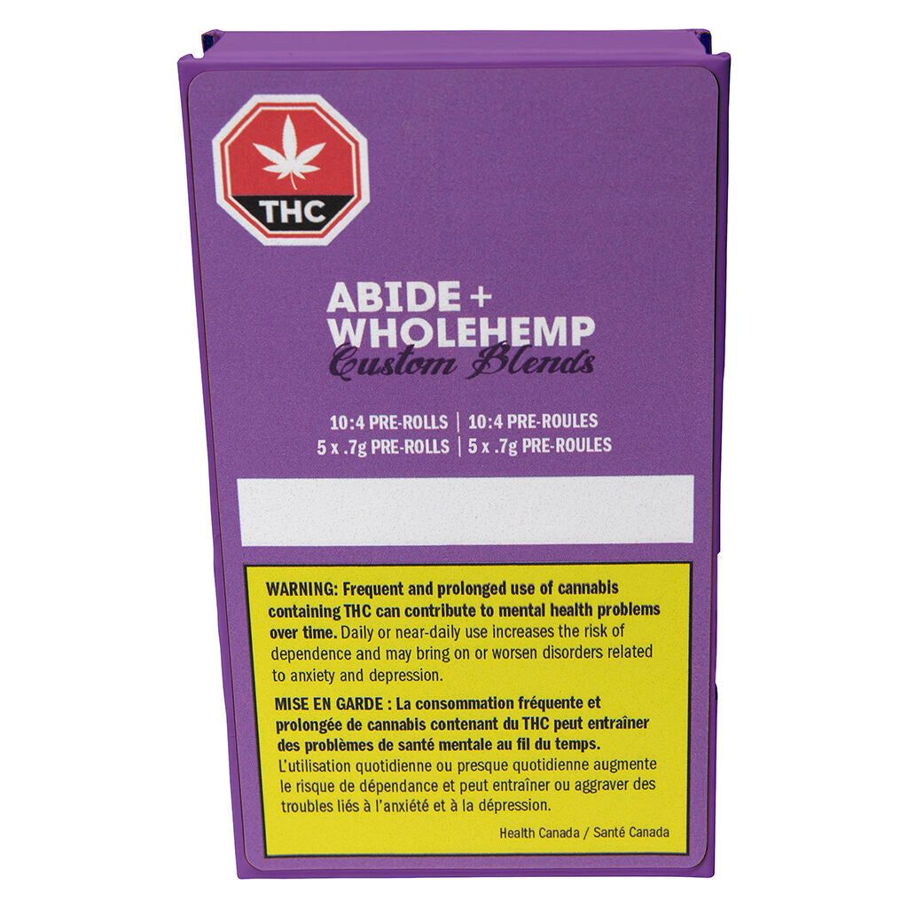 Cannabis Product 10:4 Pre-Roll by ABIDE + WholeHemp Custom Blends - 1