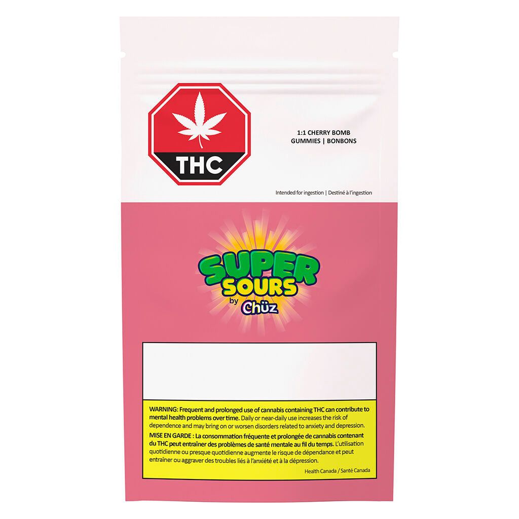 Cannabis Product 1:1 Cherry Bomb Soft Chews by Chuz (Super Sours) - 1