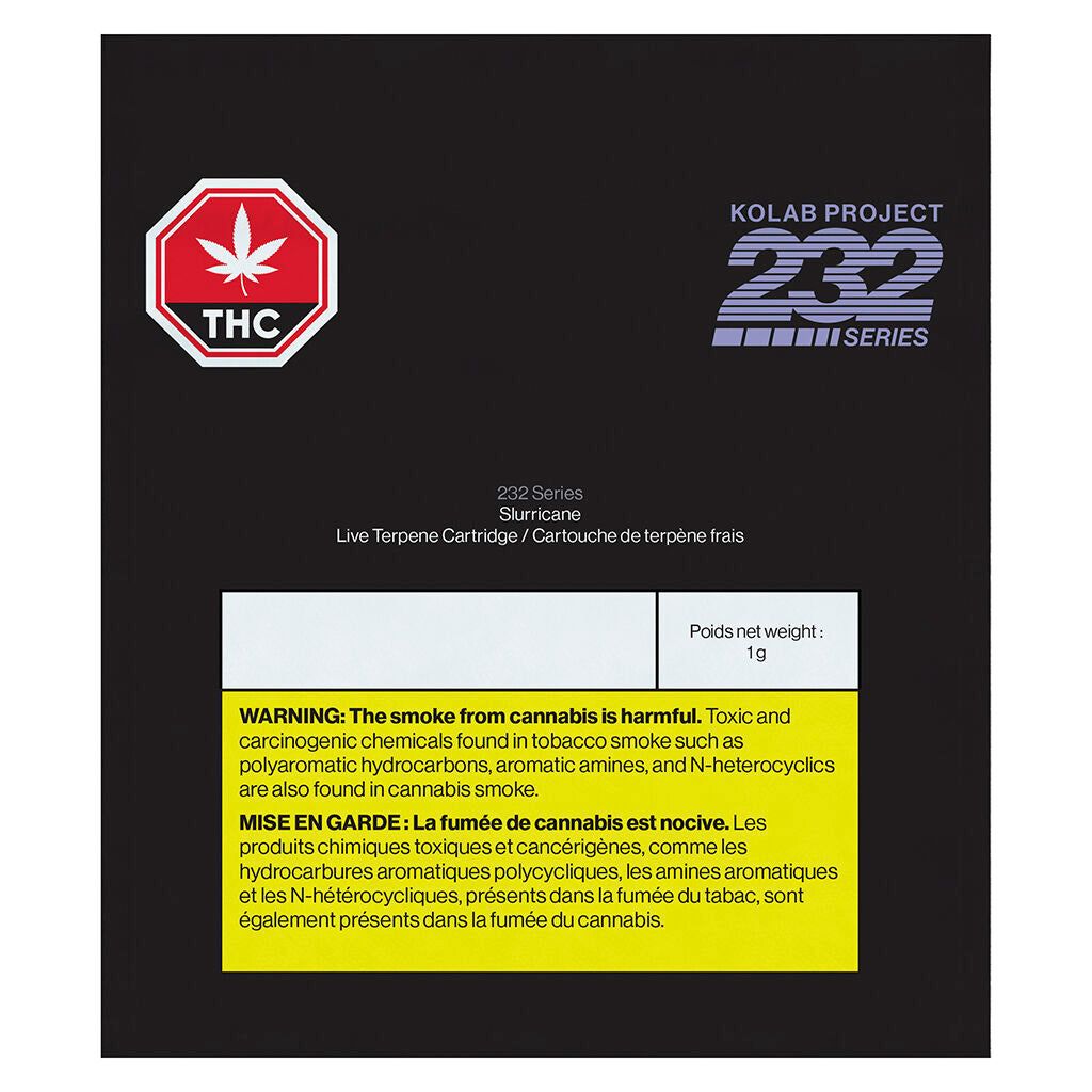 Cannabis Product 232 Series Slurricane Live Terpene 510 Thread Cartridge by Kolab Project - 3