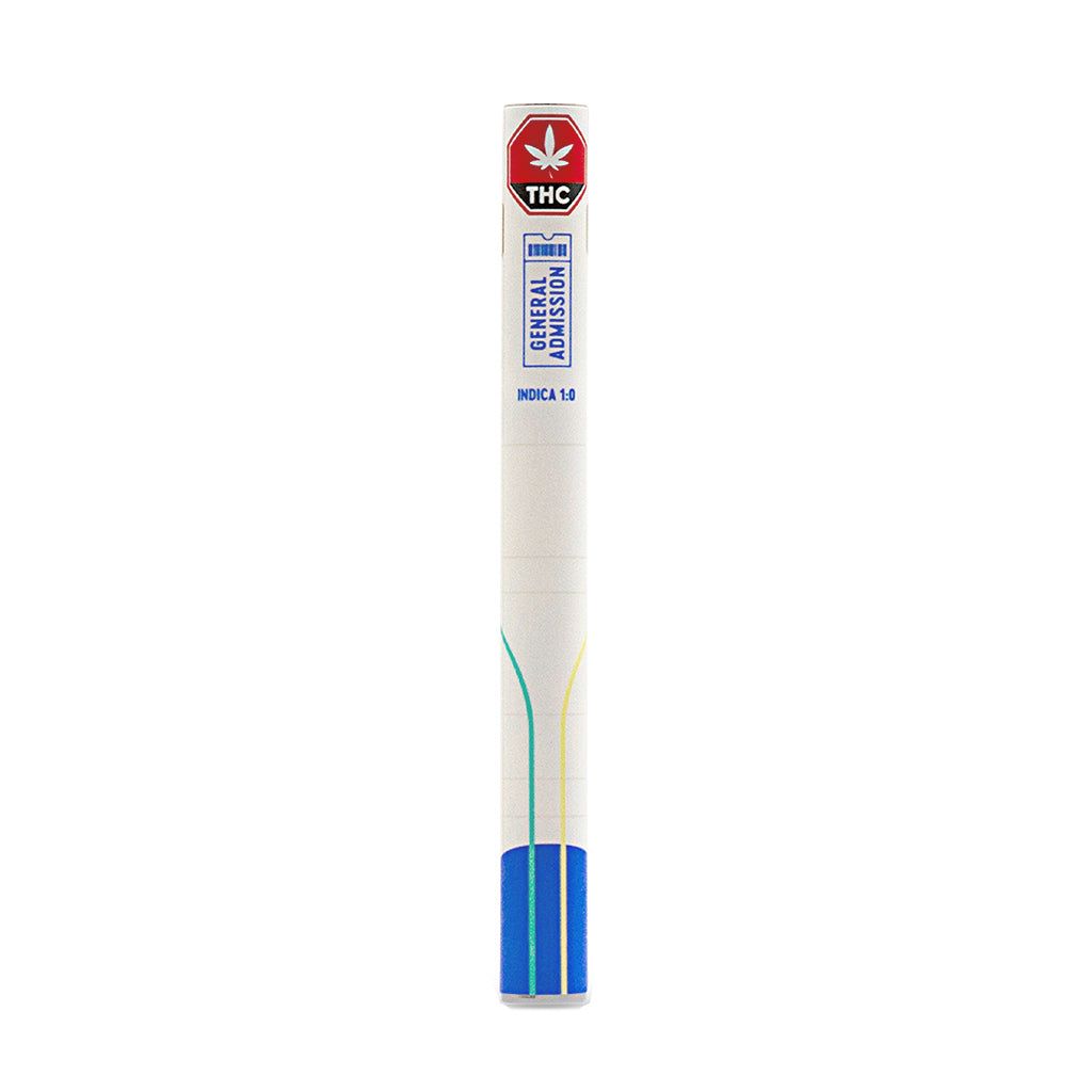 Cannabis Product Blue Rocket Hybrid 1:0 Disposable Pen by General Admission